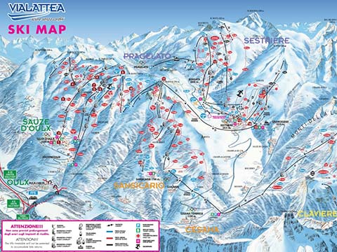 Mappa piste da Sci Via Latta
